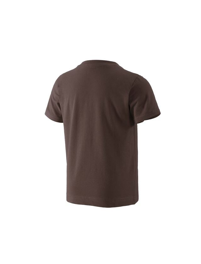 T-Shirts, Pullover & Skjorter: e.s. T-shirt 1908, børne + kastanje/hvid 2