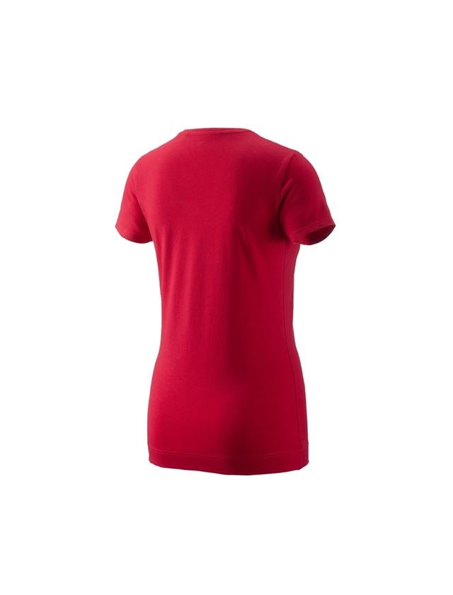 T-Shirts, Pullover & Skjorter: e.s. T-shirt 1908, damer + ildrød/hvid 1