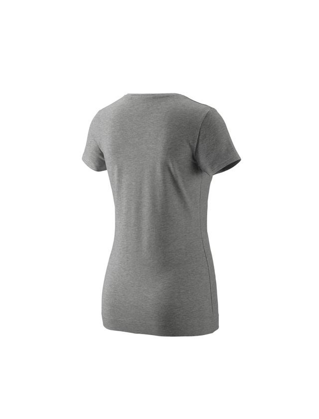T-Shirts, Pullover & Skjorter: e.s. T-shirt 1908, damer + gråmeleret/hvid 1
