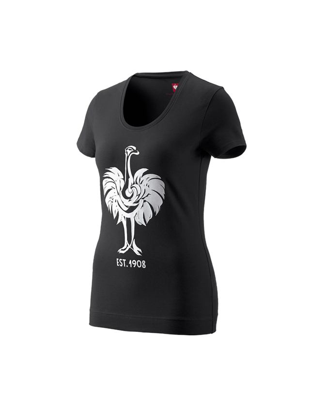 Shirts, Pullover & more: e.s. T-shirt 1908, ladies' + black/white