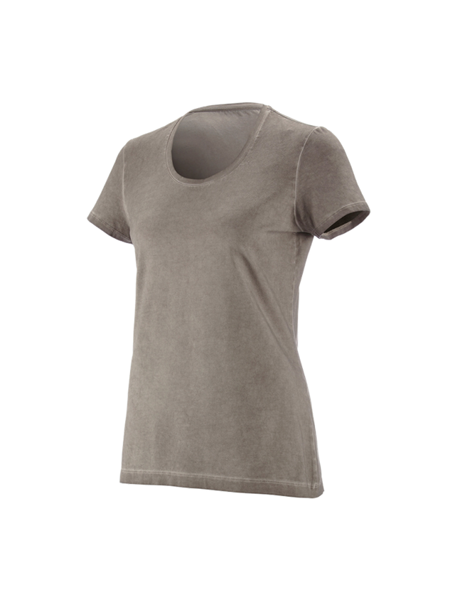 T-Shirts, Pullover & Skjorter: e.s. T-Shirt vintage cotton stretch, damer + taupe vintage 2