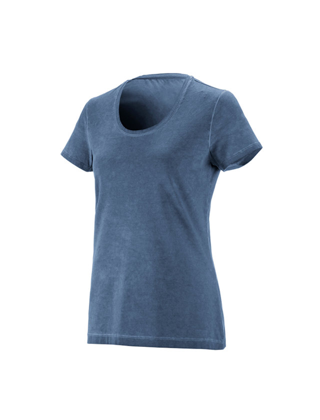 T-Shirts, Pullover & Skjorter: e.s. T-Shirt vintage cotton stretch, damer + antikblå vintage 3