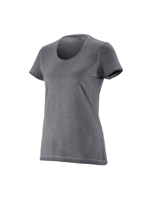 T-Shirts, Pullover & Skjorter: e.s. T-Shirt vintage cotton stretch, damer + cement vintage
