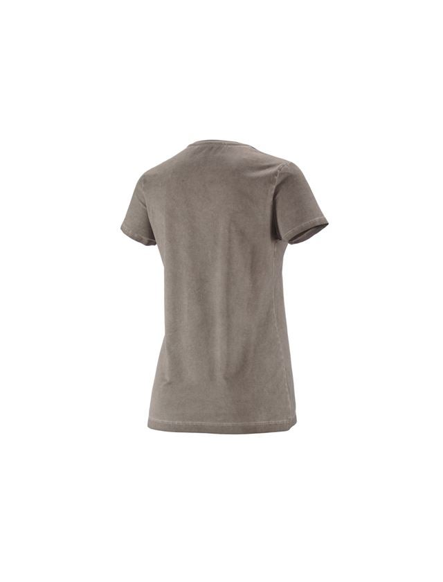 T-Shirts, Pullover & Skjorter: e.s. T-Shirt vintage cotton stretch, damer + taupe vintage 3