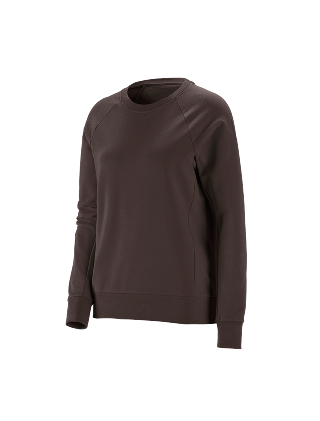 T-Shirts, Pullover & Skjorter: e.s. Sweatshirt cotton stretch, damer + kastanje 2