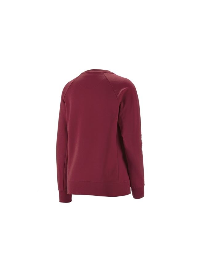 T-Shirts, Pullover & Skjorter: e.s. Sweatshirt cotton stretch, damer + bordeaux 1