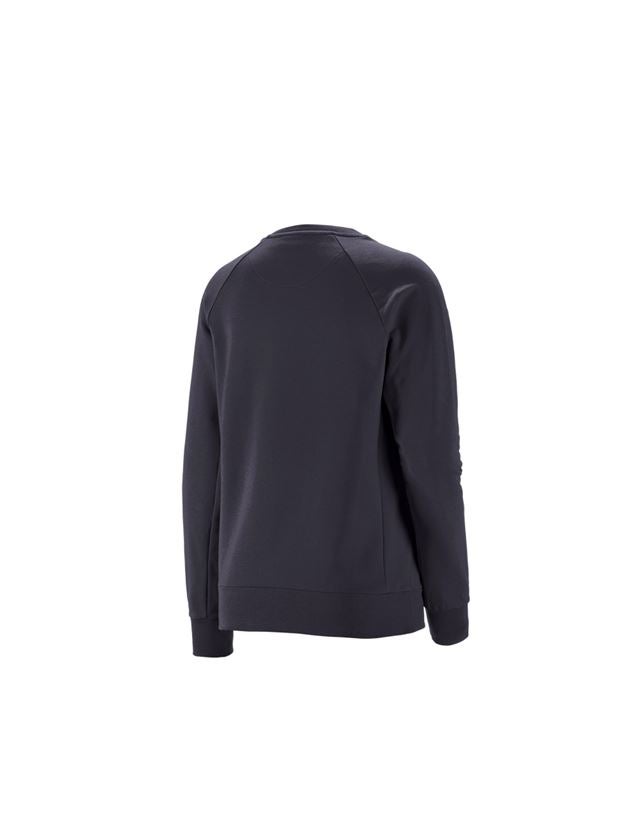 T-Shirts, Pullover & Skjorter: e.s. Sweatshirt cotton stretch, damer + mørkeblå 1