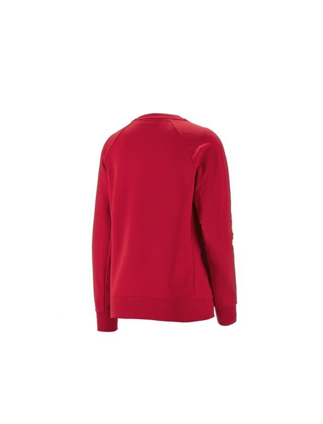 T-Shirts, Pullover & Skjorter: e.s. Sweatshirt cotton stretch, damer + ildrød 1