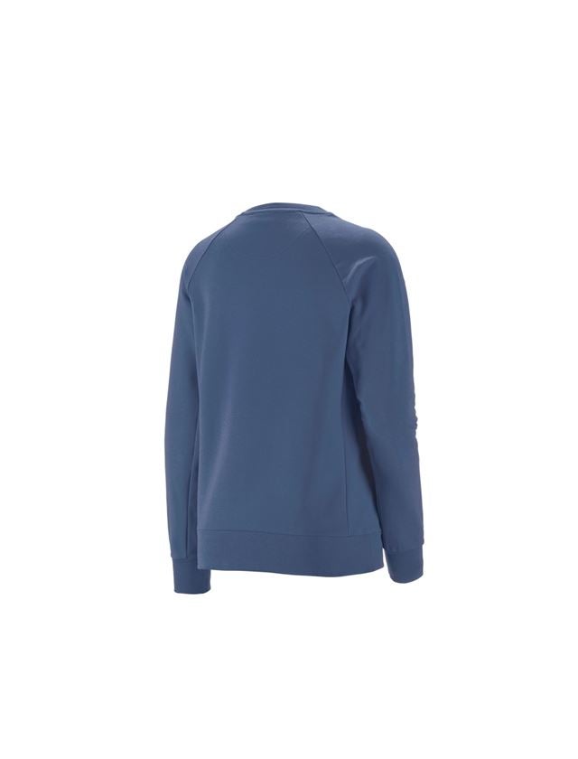 T-Shirts, Pullover & Skjorter: e.s. Sweatshirt cotton stretch, damer + kobolt 1