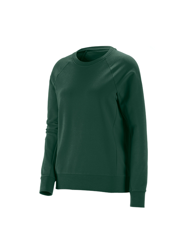 T-Shirts, Pullover & Skjorter: e.s. Sweatshirt cotton stretch, damer + grøn