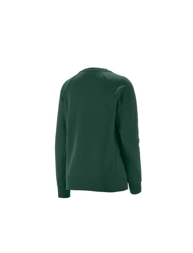 T-Shirts, Pullover & Skjorter: e.s. Sweatshirt cotton stretch, damer + grøn 1