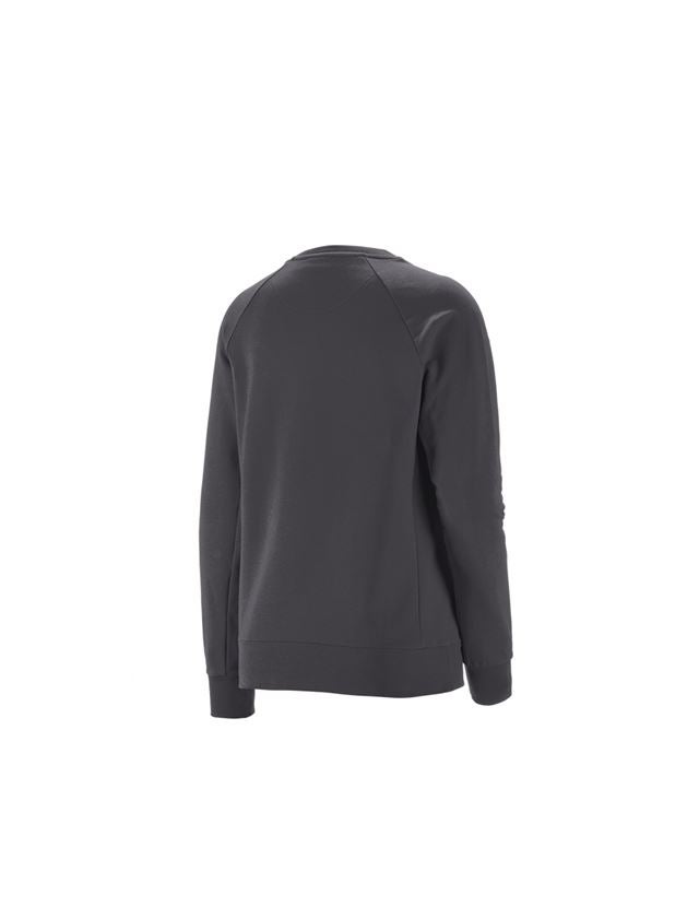 T-Shirts, Pullover & Skjorter: e.s. Sweatshirt cotton stretch, damer + antracit 1