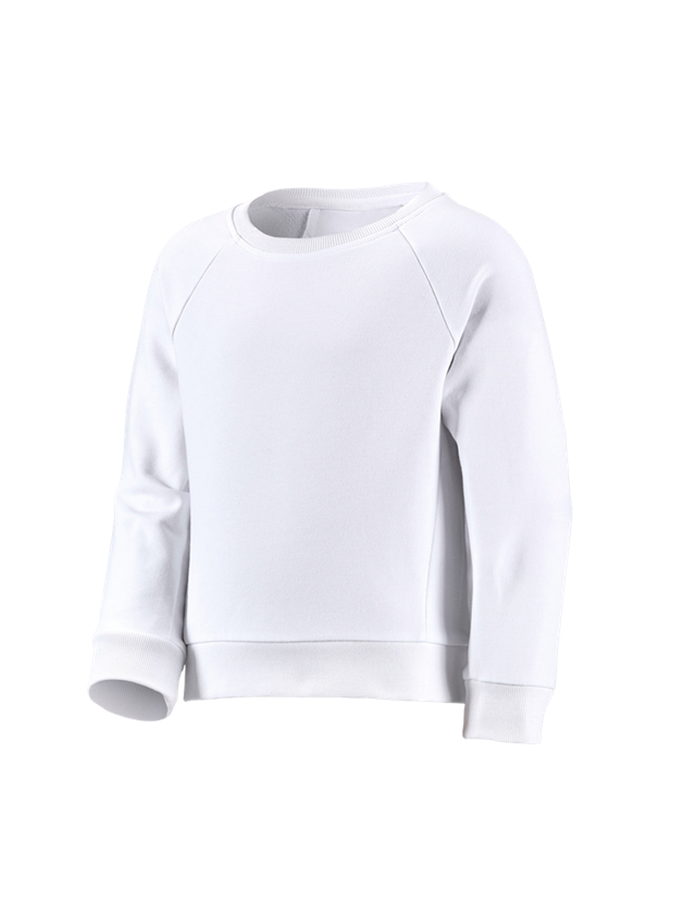 T-Shirts, Pullover & Skjorter: e.s. Sweatshirt cotton stretch, børne + hvid