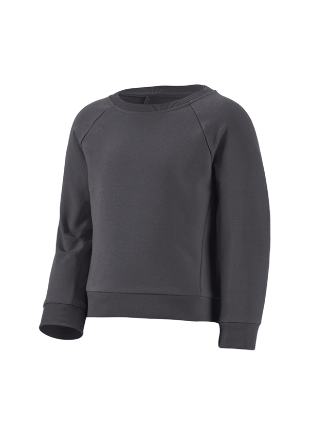T-Shirts, Pullover & Skjorter: e.s. Sweatshirt cotton stretch, børne + antracit