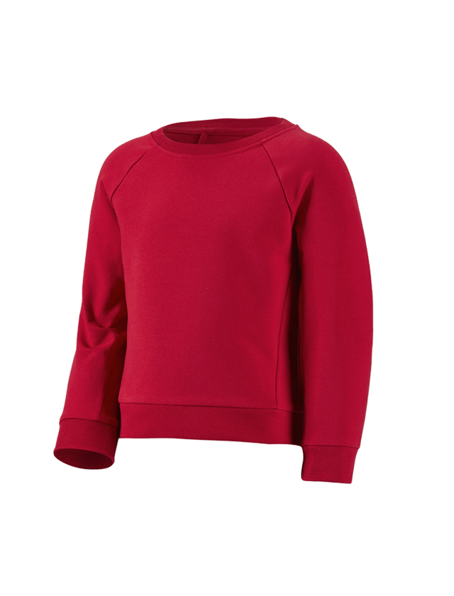 Topics: e.s. Sweatshirt cotton stretch, children's + fiery red