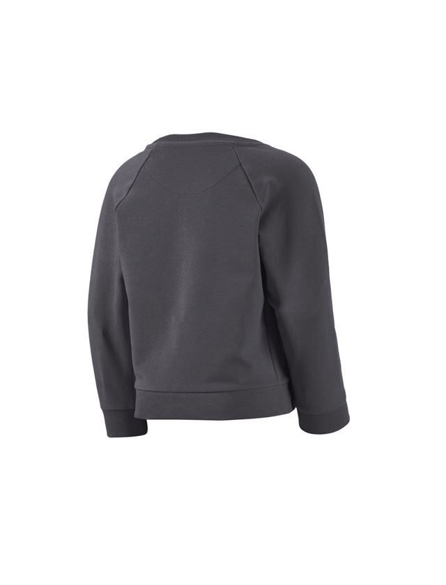 T-Shirts, Pullover & Skjorter: e.s. Sweatshirt cotton stretch, børne + antracit 1