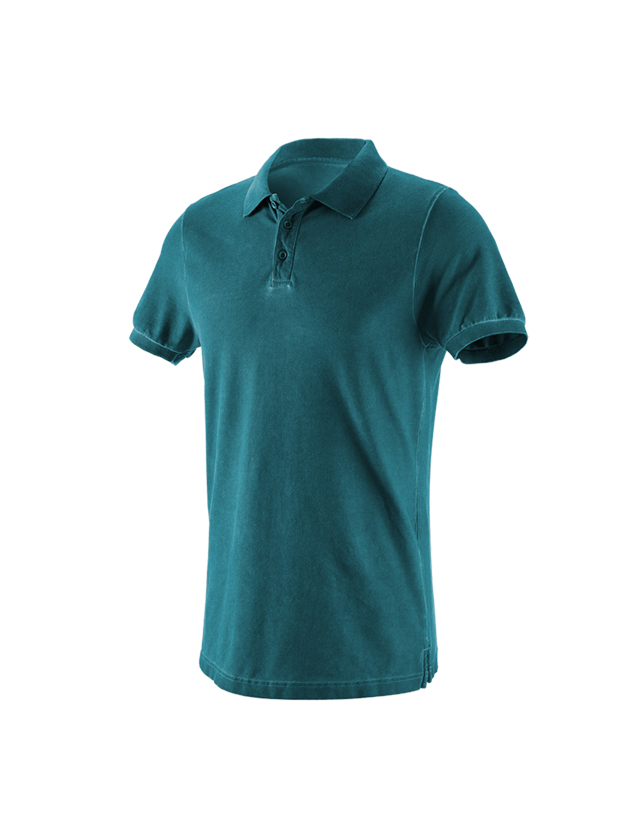 T-Shirts, Pullover & Skjorter: e.s. Polo-Shirt vintage cotton stretch + mørk cyan vintage 2