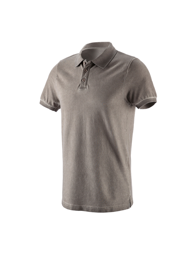 T-Shirts, Pullover & Skjorter: e.s. Polo-Shirt vintage cotton stretch + taupe vintage 5