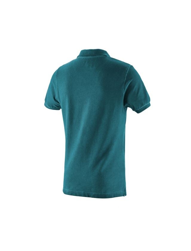 T-Shirts, Pullover & Skjorter: e.s. Polo-Shirt vintage cotton stretch + mørk cyan vintage 3