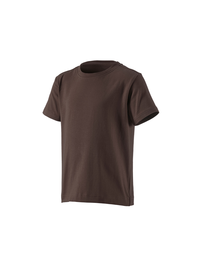 T-Shirts, Pullover & Skjorter: e.s. T-shirt cotton stretch, børne + kastanje 1