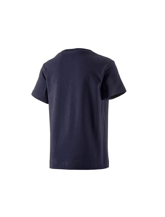 T-Shirts, Pullover & Skjorter: e.s. T-shirt cotton stretch, børne + mørkeblå 3