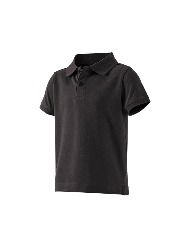 T-Shirts, Pullover & Skjorter: e.s. Polo-Shirt cotton stretch, børne + sort