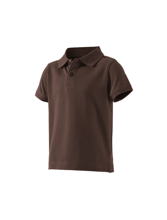 Emner: e.s. Polo-Shirt cotton stretch, børne + kastanje 1