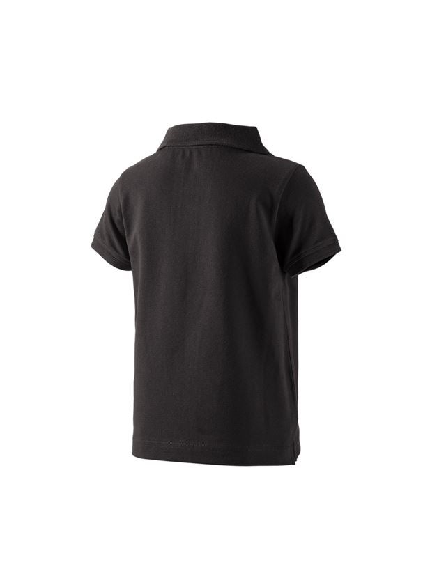 T-Shirts, Pullover & Skjorter: e.s. Polo-Shirt cotton stretch, børne + sort 1