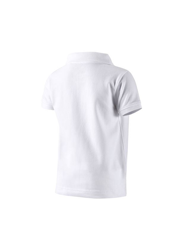 T-Shirts, Pullover & Skjorter: e.s. Polo-Shirt cotton stretch, børne + hvid 1