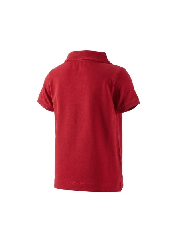 T-Shirts, Pullover & Skjorter: e.s. Polo-Shirt cotton stretch, børne + ildrød 1