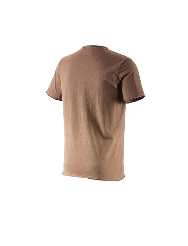 T-Shirts, Pullover & Skjorter: e.s. T-Shirt denim workwear + lysebrun vintage 1