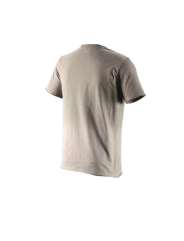 T-Shirts, Pullover & Skjorter: e.s. T-Shirt denim workwear + taupe vintage 1