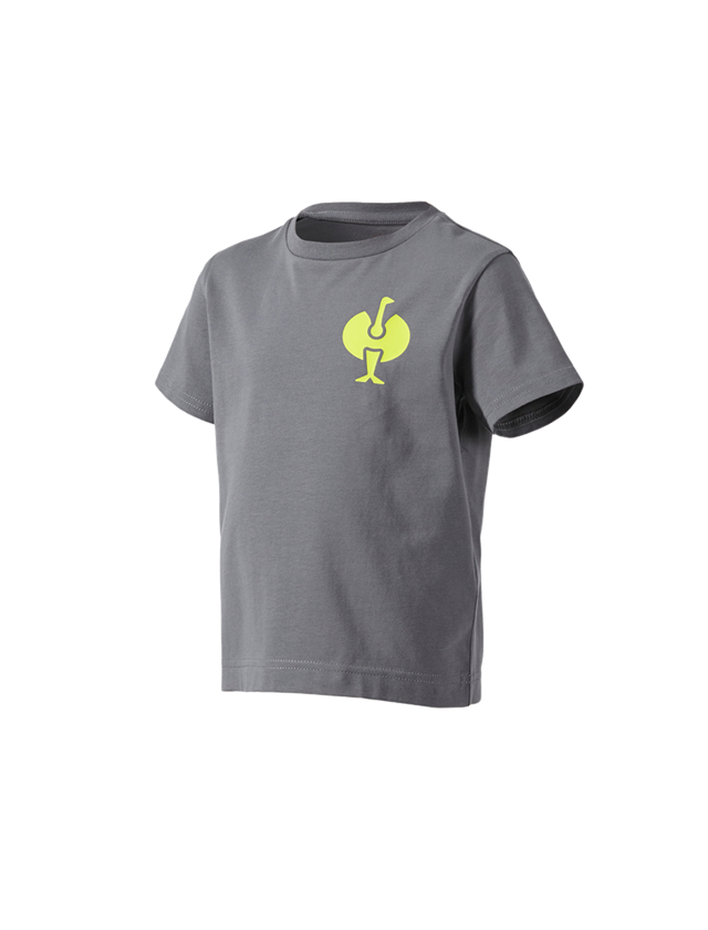 T-Shirts, Pullover & Skjorter: T-Shirt e.s.trail, børn + basaltgrå/syregul