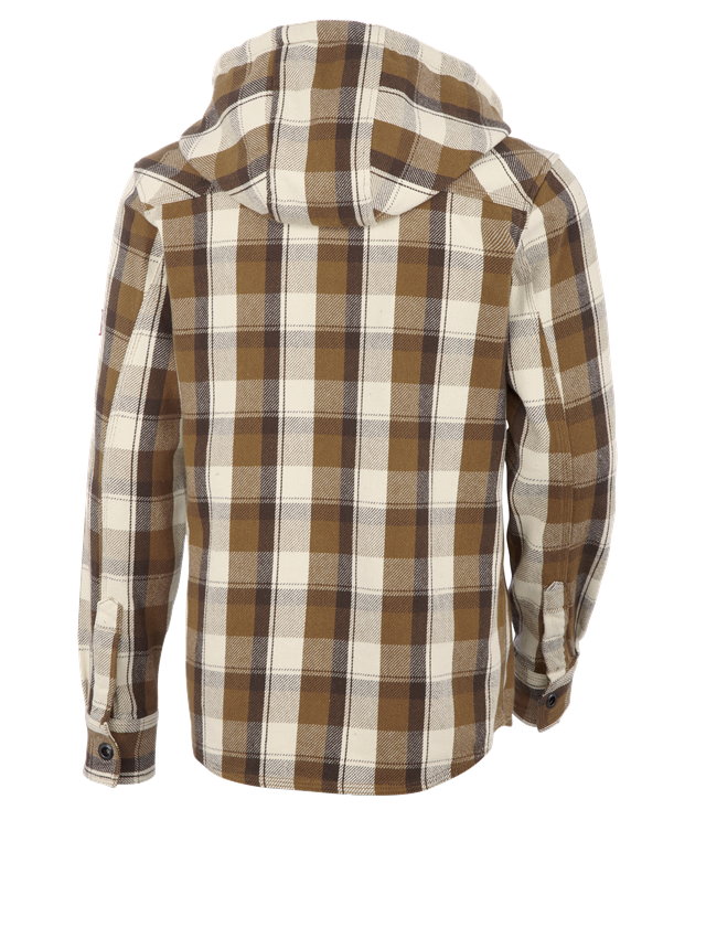 T-Shirts, Pullover & Skjorter: Hætteskjorte e.s.roughtough + bark/valnød/natur 3