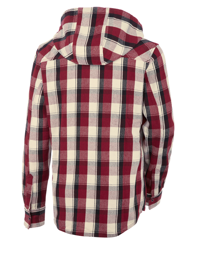 T-Shirts, Pullover & Skjorter: Hætteskjorte e.s.roughtough + rubin/sort/natur 3