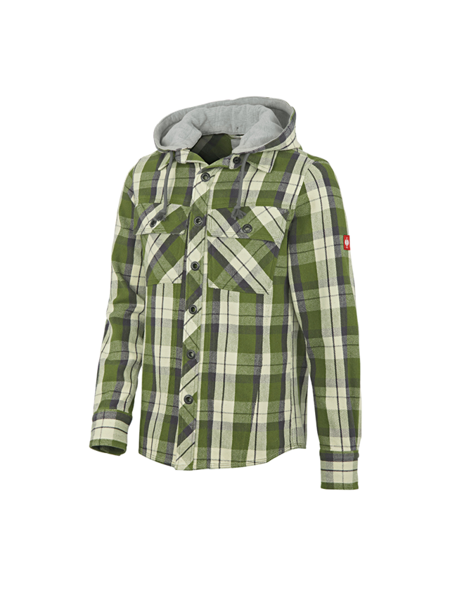 T-Shirts, Pullover & Skjorter: Hætteskjorte e.s.roughtough + skov/titan/natur 2