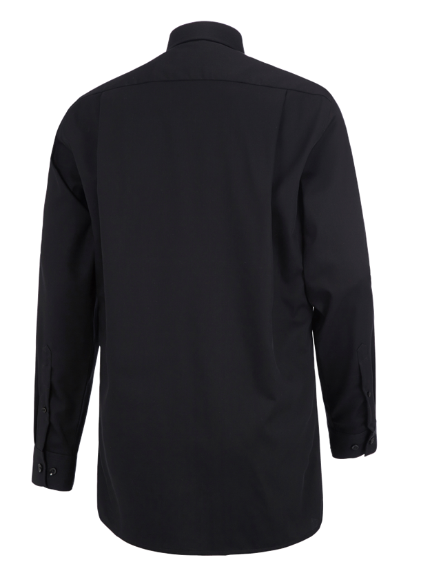 T-Shirts, Pullover & Skjorter: Business skjorte e.s. comfort, langærmet + sort 1