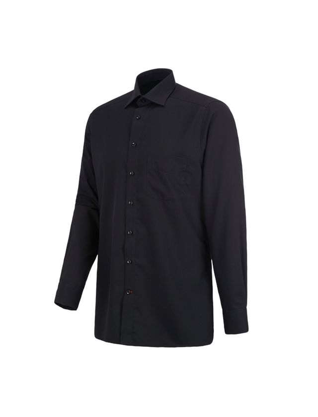 T-Shirts, Pullover & Skjorter: Business skjorte e.s. comfort, langærmet + sort