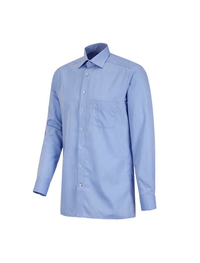 T-Shirts, Pullover & Skjorter: Business skjorte e.s. comfort, langærmet + lyseblå melange 2