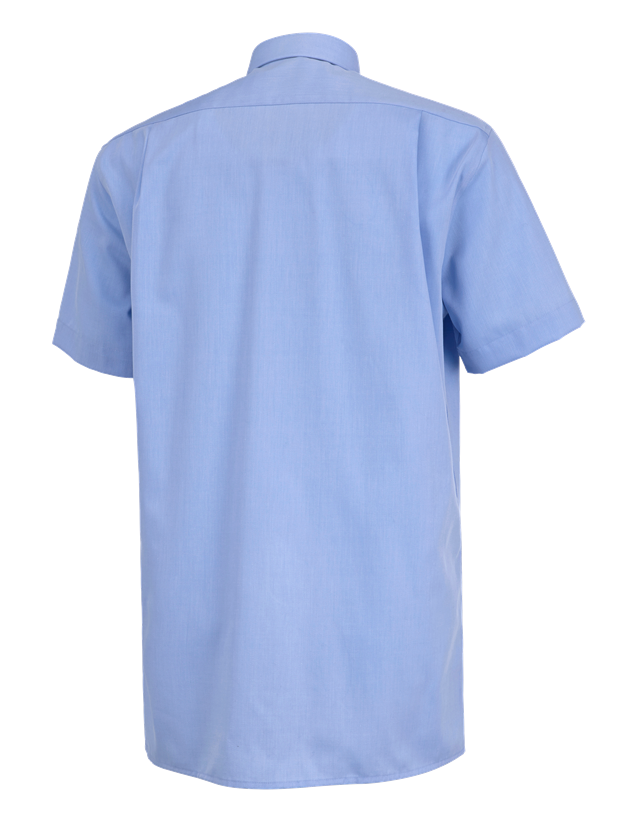 T-Shirts, Pullover & Skjorter: Business skjorte e.s.comfort, kortærmet + lyseblå melange 1