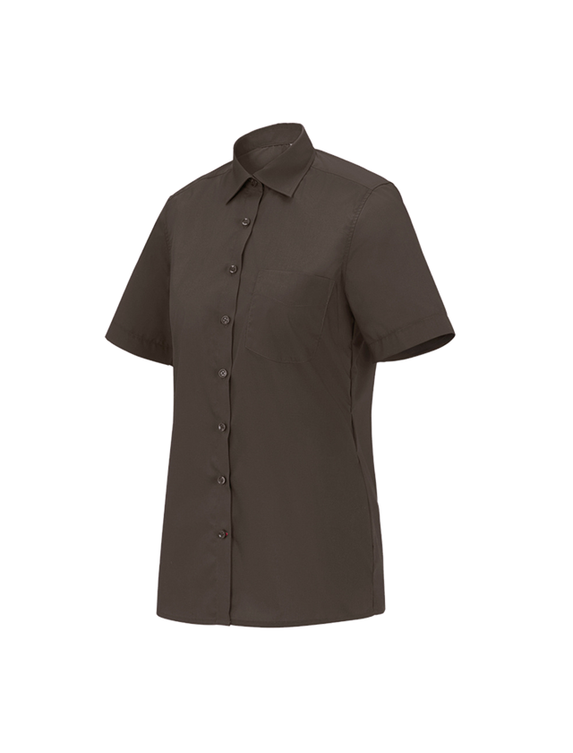 T-Shirts, Pullover & Skjorter: e.s. servicebluse kortærmet + kastanje