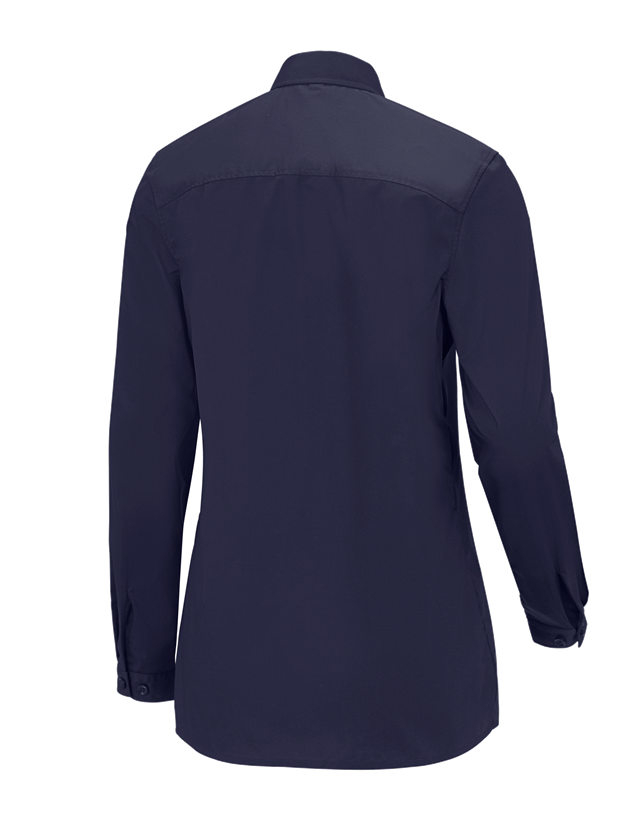 T-Shirts, Pullover & Skjorter: e.s. servicebluse langærmet + mørkeblå 1