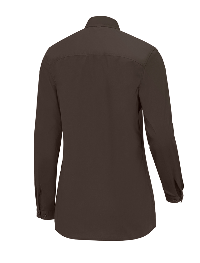 T-Shirts, Pullover & Skjorter: e.s. servicebluse langærmet + kastanje 1