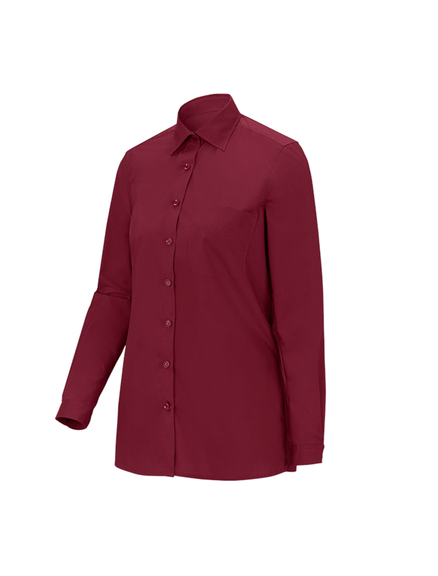 T-Shirts, Pullover & Skjorter: e.s. servicebluse langærmet + rubin