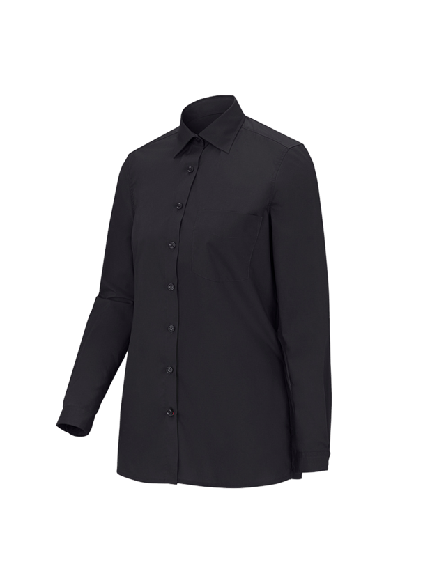 T-Shirts, Pullover & Skjorter: e.s. servicebluse langærmet + sort