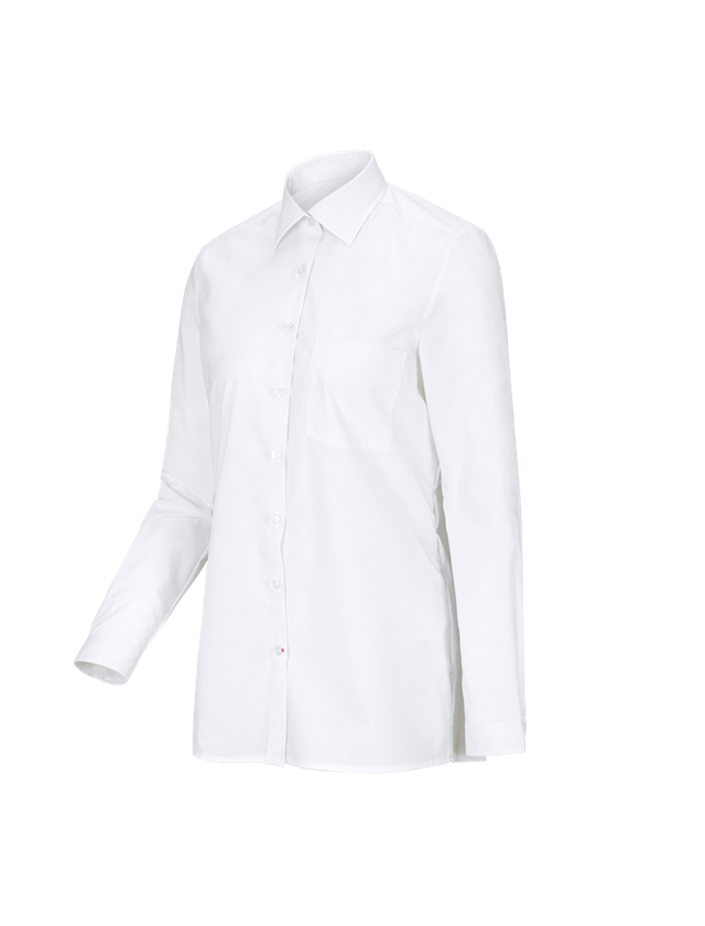 T-Shirts, Pullover & Skjorter: e.s. servicebluse langærmet + hvid
