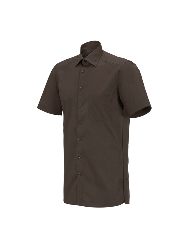 T-Shirts, Pullover & Skjorter: e.s. serviceskjorte kortærmet + kastanje