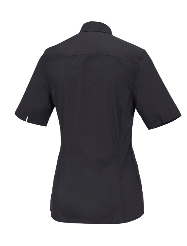T-Shirts, Pullover & Skjorter: Businessbluse e.s.comfort, kortærmet + sort 1