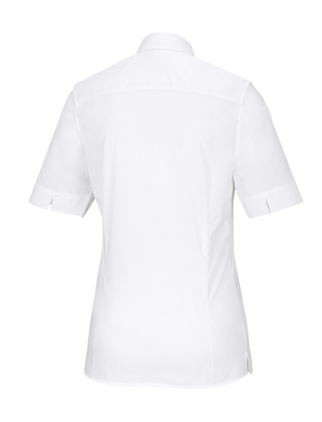 T-Shirts, Pullover & Skjorter: Businessbluse e.s.comfort, kortærmet + hvid 1