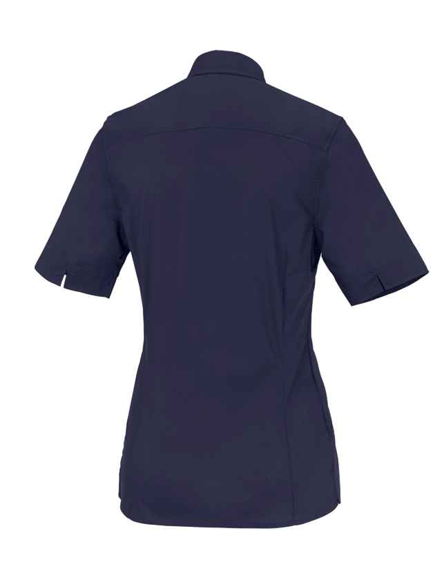 T-Shirts, Pullover & Skjorter: Businessbluse e.s.comfort, kortærmet + mørkeblå 1